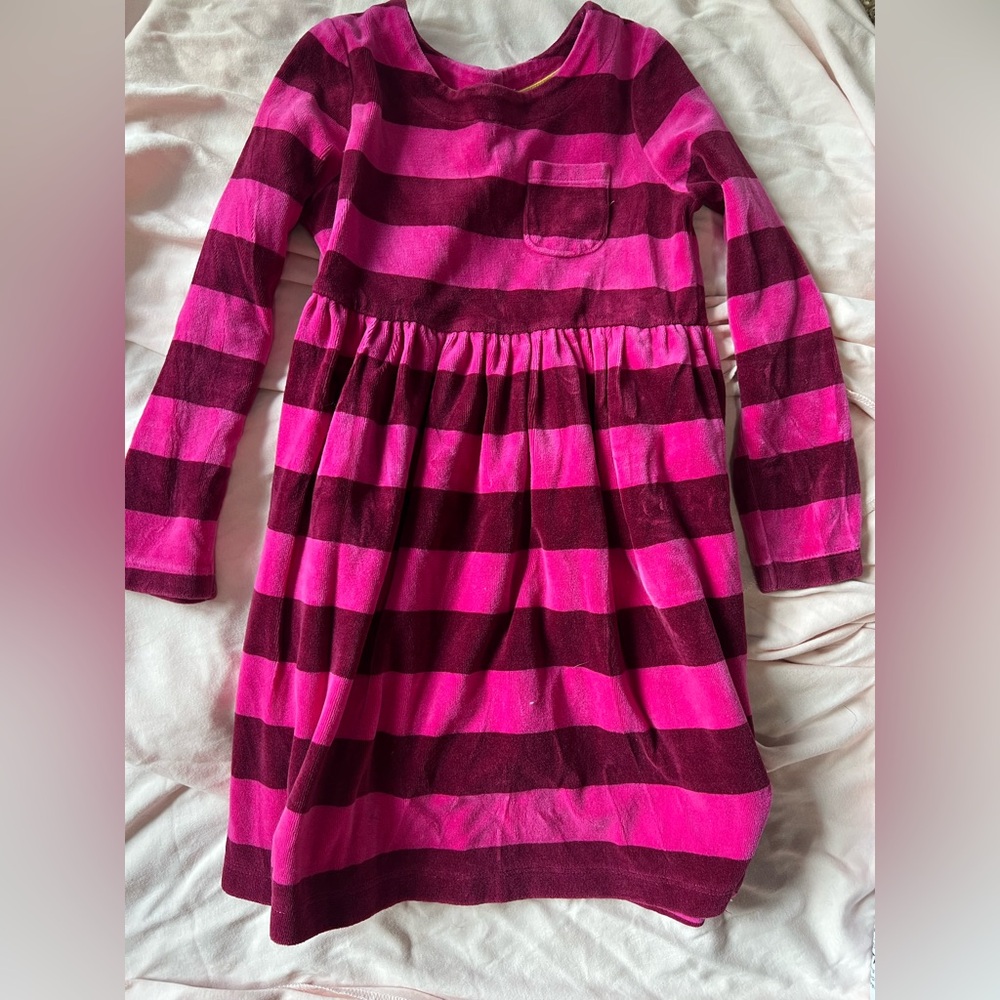 Mini Boden Thick Velvet Pink Dress